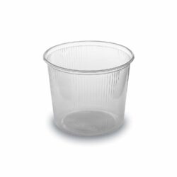Műanyag tál (PP), kerek, átlátszó Ø101 mm, 400 ml [100 db]