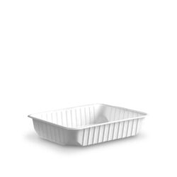 Tálca (PP) négyzet alakú fehér 186 x 133 mm 500ml [50 db]