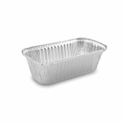 Alumínium tálka, szögletes 252 × 132 × 70 mm, 1500 ml [100 db]