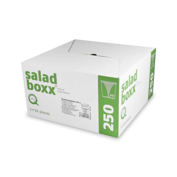 Tál (PP) kerek átlátszó 500ml + fedél [250 készlet] - Image 2