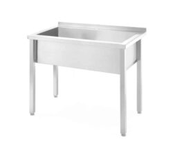 Pracovný stôl so zváranou vaňou Budget Line - 1000x600x850 mm | Hendi 816714