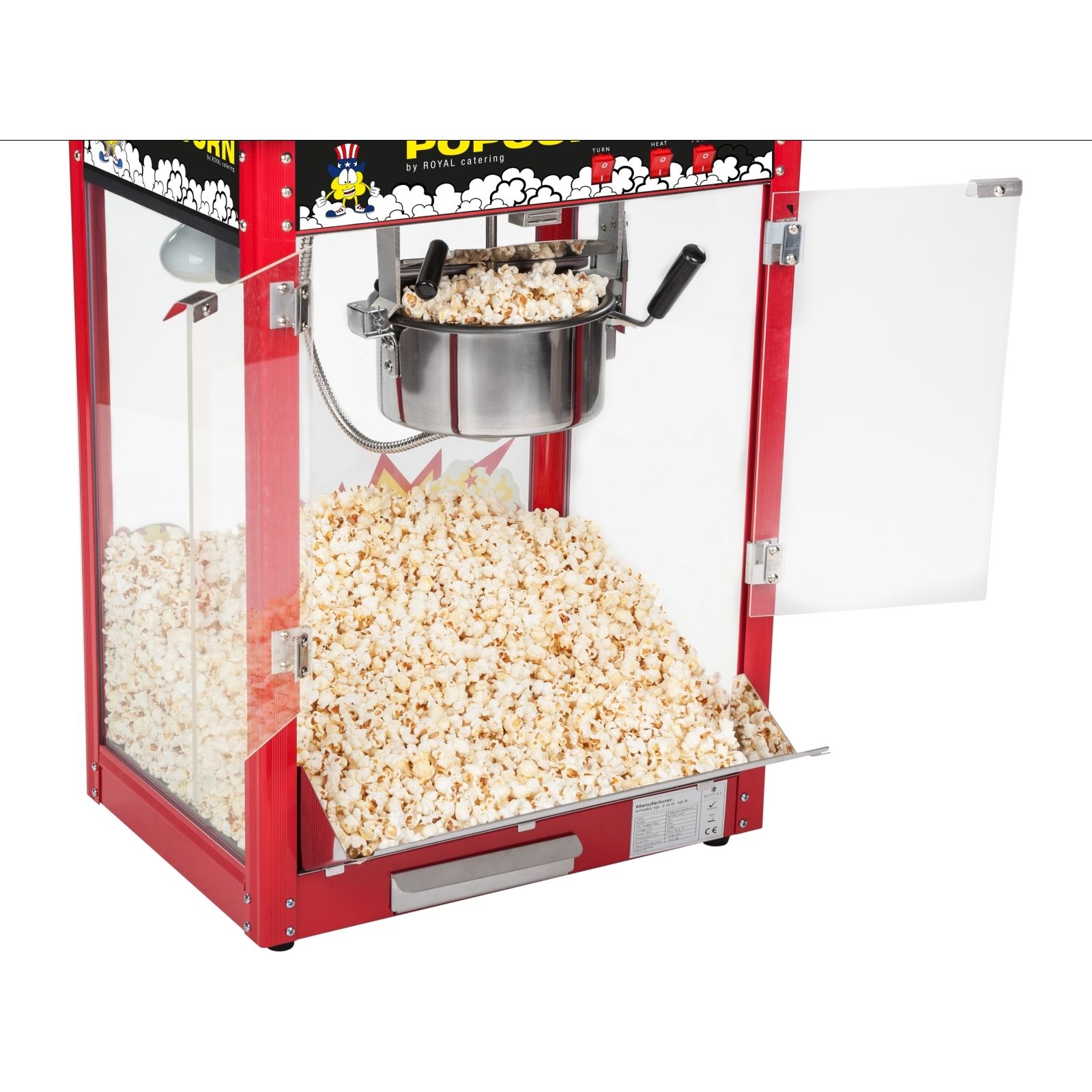 Stroj na popcorn - 1600W - (čierny) - 4