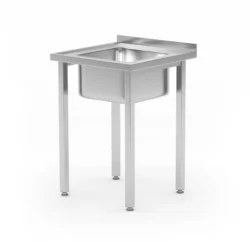 Umývací stôl s drezom - Budget Line - 600x600x850 mm | Hendi 816752