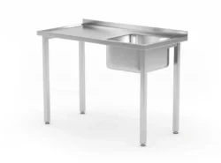 Umývací stôl s drezom vpravo - Budget Line - 1000x600x850 mm | Hendi 816783