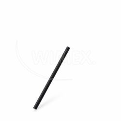 Fekete papír szívószál „JUMBO” Ø8 mm x 15 cm [100 db]
