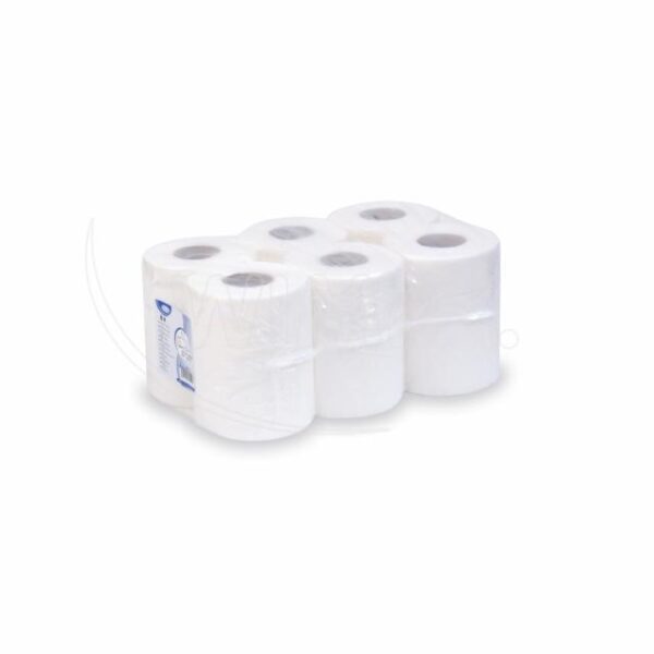 Törlőkendő (PAP) tekercselt 2 rétegű, dombornyomott fehér Ø13,5cm 19cm x 50m [6 db] - Image 2