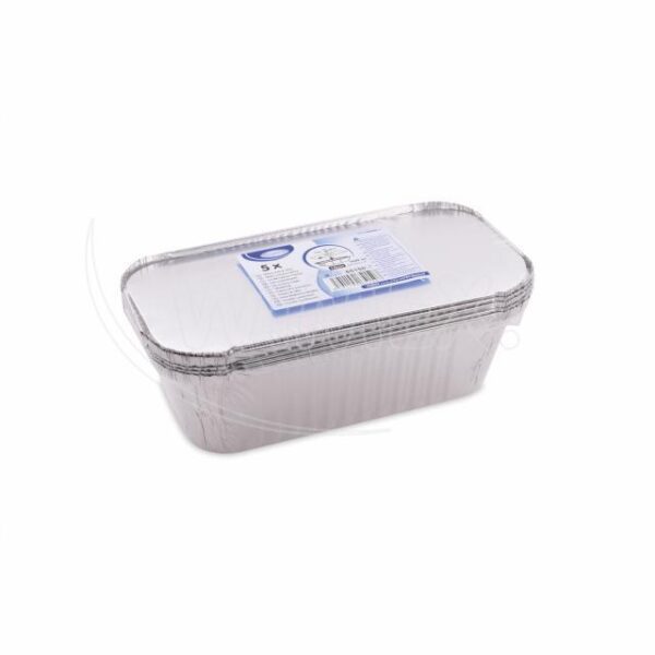 Tál (ALU) négyzet alakú 252 x 132 x 70 mm 1500ml + fedél [5 szett] - Image 2