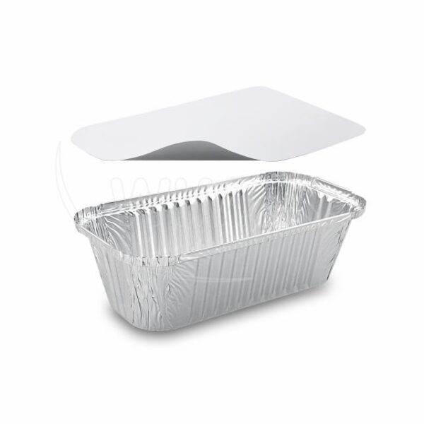 Tál (ALU) négyzet alakú 252 x 132 x 70 mm 1500ml + fedél [5 szett]