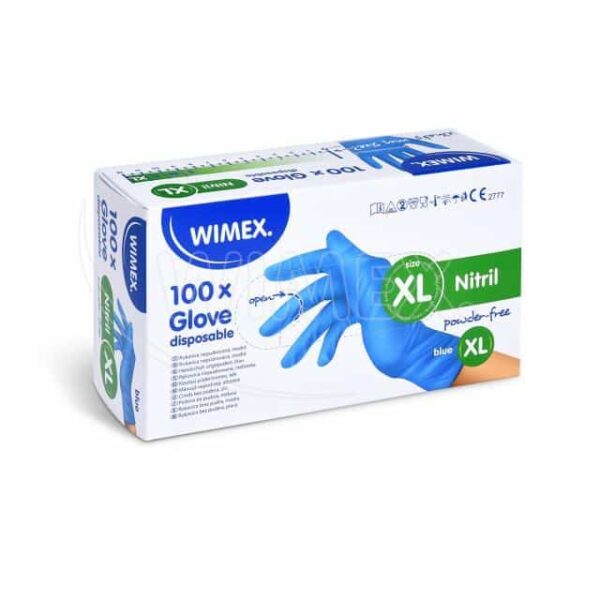 Kesztyű (nitril) nem porított kék `XL` [100 db] - Image 2