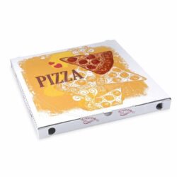 Hullámkarton pizzásdoboz 34,5 x 34,5 x 3 cm [100 db]