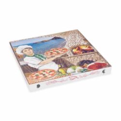 Hullámkarton pizzásdoboz 40 x 40 x 4 cm [100 db]