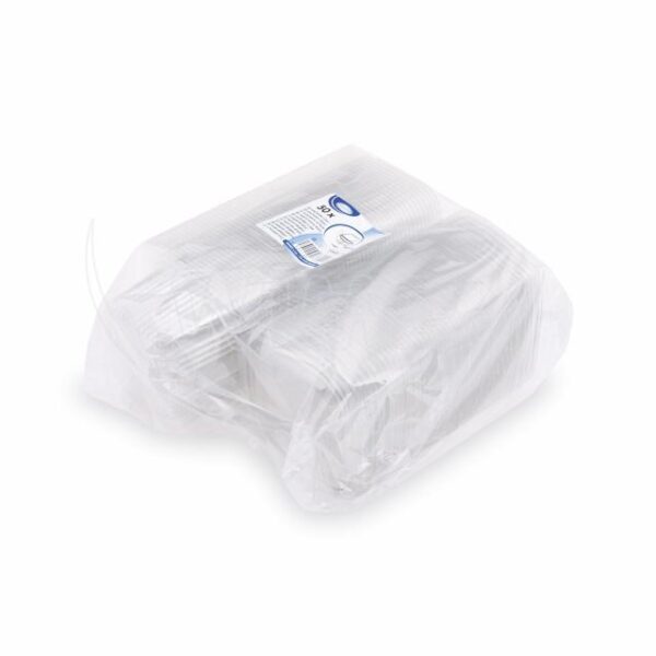 Tál (rPET) négyzet alakú, átlátszó fedővel 500ml [50 db] - Image 2