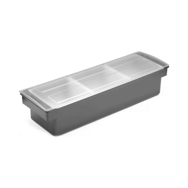 Összetevő doboz – 3 tároló, Bar up, Fekete, 480x150x(m)100mm - Image 5