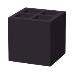 Evőeszköz- és szalvétatartó Madeira Black 150×150×150 mm | Fine Dine