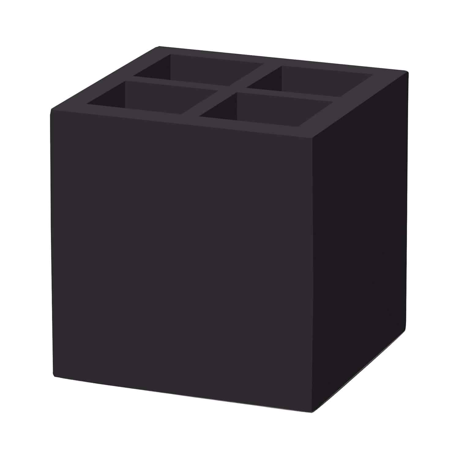Evőeszköz- és szalvétatartó Madeira Black 150×150×150 mm | Fine Dine