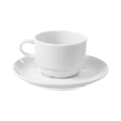 Bianco stackelhető csésze alátéttel – 230 ml | Fine Dine
