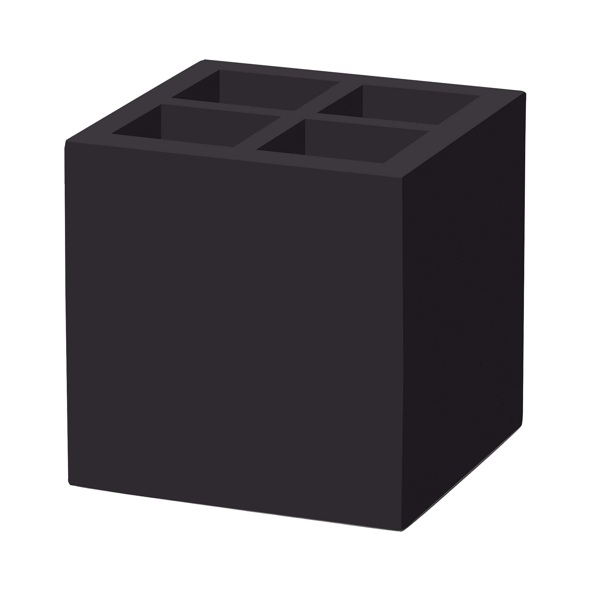 Evőeszköz- és szalvétatartó Madeira Black 150×150×150 mm | Fine Dine - Image 2