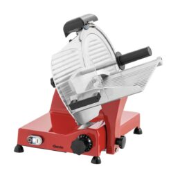 Nárezový stroj Slicer 300 R Plus | Bartscher 174305 s atraktívnym červeným dizajnom sa hodí nielen do mäsiarstiev ale aj do domácností.