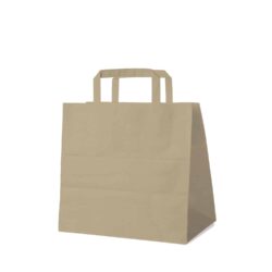 Barna papírtáska fogantyúval 26+17 × 25 cm (50 db)