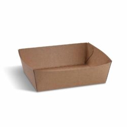 Kraft papírtál (FSC Mix), zsírálló – 135 × 110 × 45 mm, 500 ml [100 db]