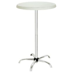 Barový stôl - rozkladací | Bartscher 601177 s elegantným bielo - strieborným dizajnom sa skvele hodí do každého baru alebo na rôzne podujatia.