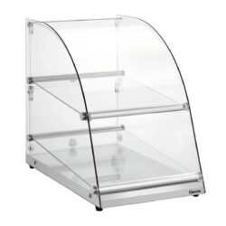 A Bartscher 700355 70 L-es plexi büfévitrin (360×600×515 mm) cukrászdákba, éttermekbe, büfékbe vagy benzinkutakra ideális az ételek bemutatásához.