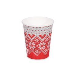 Papírpohár „Téli időszak” Ø80 mm 280 ml M: 0,2 L/8 oz [50 db]