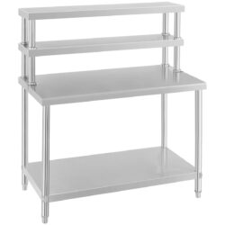 Nerezový pracovný stôl - ECO - 120 x 60 cm | RCAT-120/60-H je ideálny na prípravu pokrmov ako aj na uskladnenie prísad alebo korenín️.