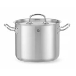 Hrniec vysoký s pokrievkou, priemer: 20 cm, objem: 5 l. Vyrobený z nerezovej ocele, hrniec KITCHEN LINE s pokrievkou, vhodný pre všetky typy kuchyní vrátane indukčných.