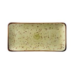 Olíva színű téglalap alakú tányér, 300x150mm