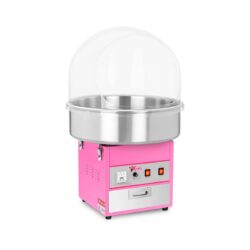 Profesionálny stroj na cukrovú vatu RCZK-1200E od firmy Royal Catering s nerezovou misou priemeru 52cm a odolným plexisklom.