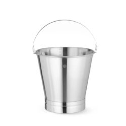 Vedro s podstavcom Profi Line - 7 L | Hendi 516676 z nehrdzavejúcej ocele so spevnenou základňou, mierkou vo vnútri a objemom 7 litrov.