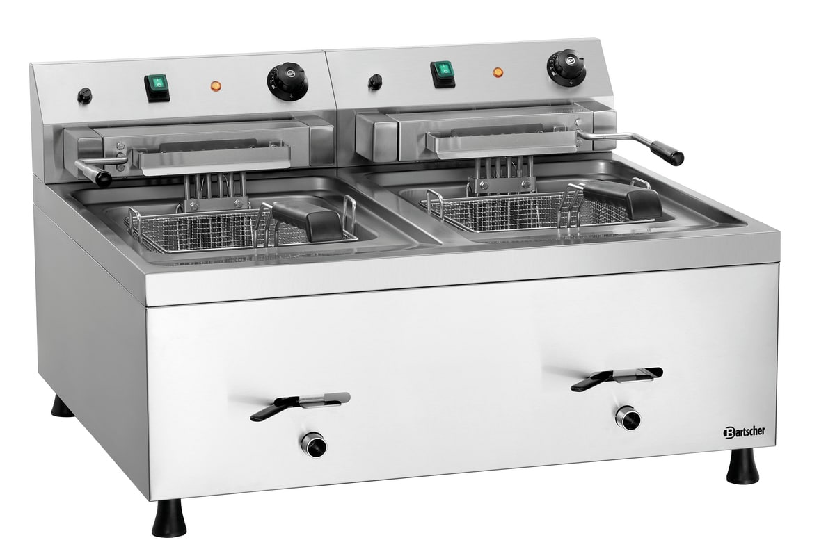 Elektromos fritőz - 2x12 L | Bartscher 162651 - Image 7