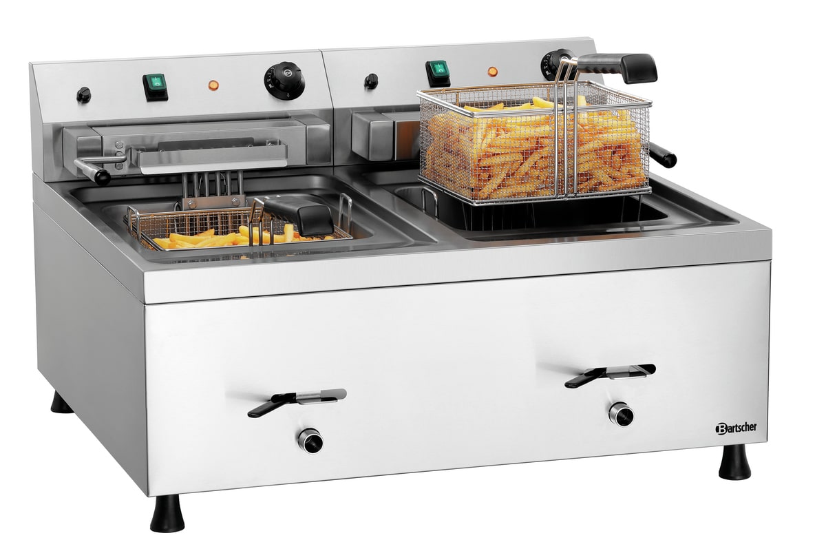 Elektrická fritéza - 2x12 l | Bartscher 162651