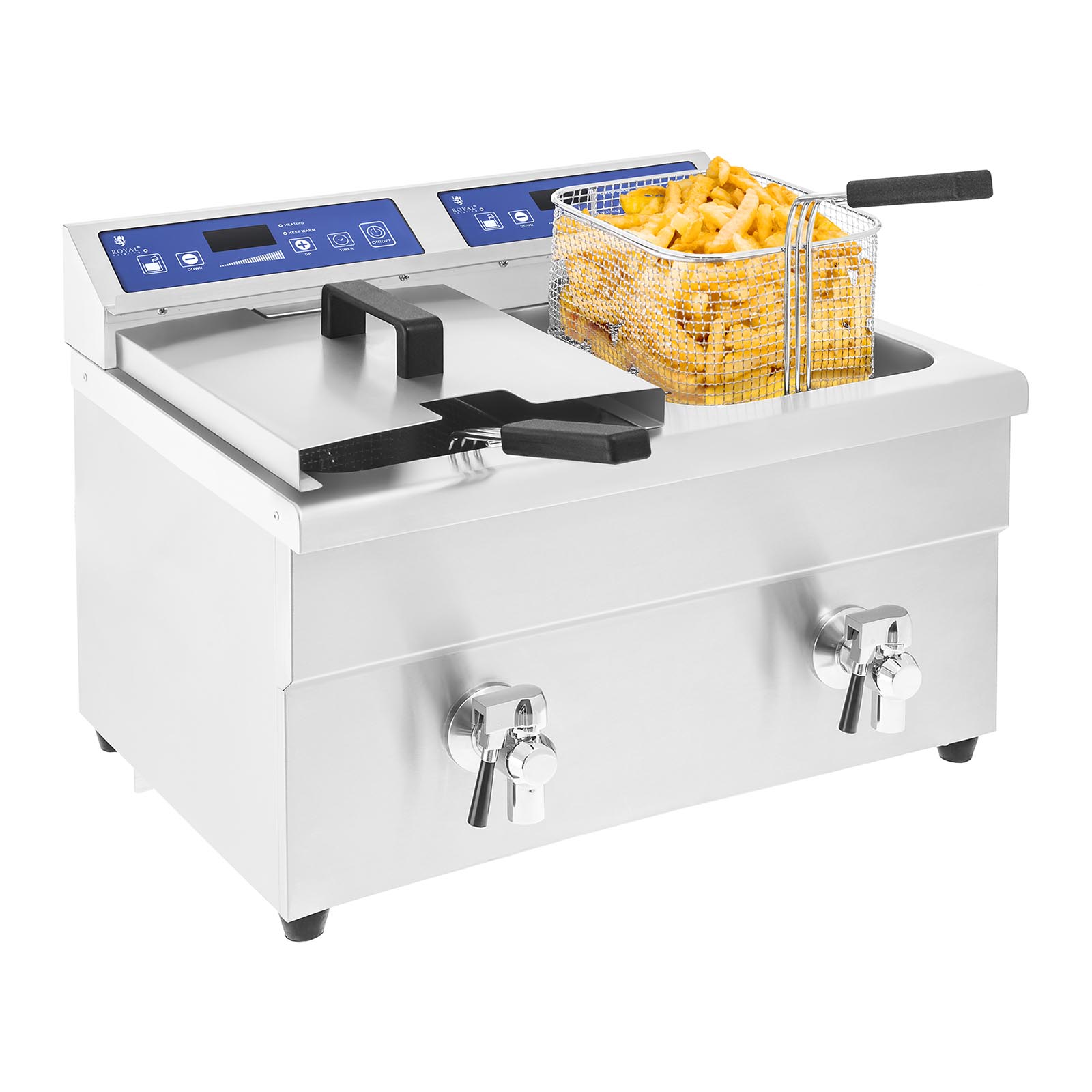 Indukčná fritéza 2x10L, 60-90 (1343) - 4