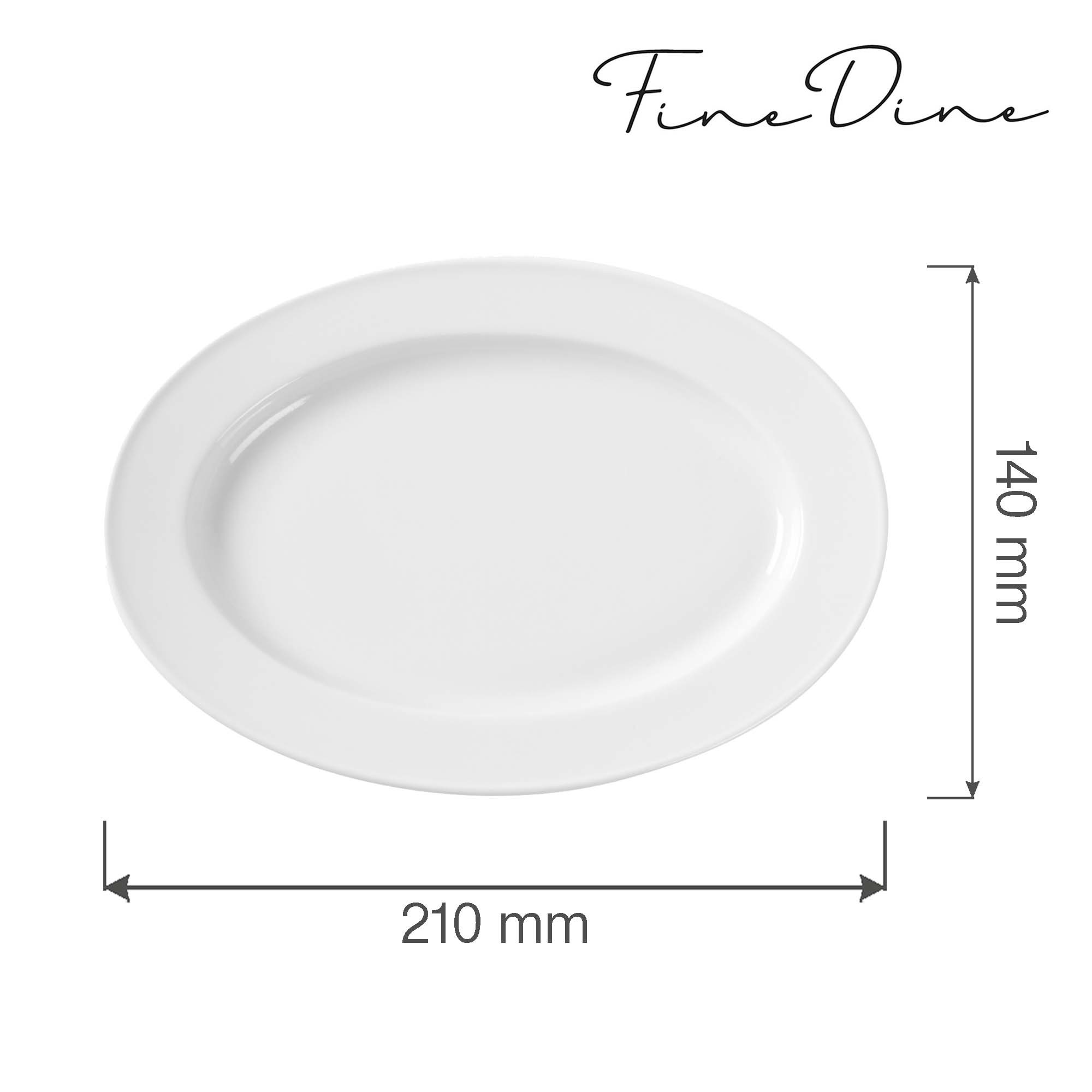 Bianco ovális tányér – 210 × 140 mm | Fine Dine - Image 3