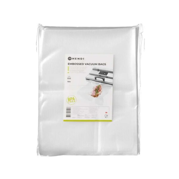 Vákuové sáčky - vrúbkované - 300x400 mm - 100 ks | Hendi 971413 sú nevyhnutným zariadením pre každého, kto chce pripravovať chutné a zdravé jedlá.