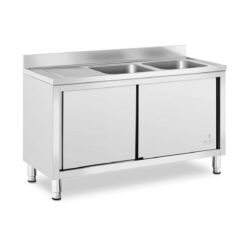 Kuchynská skrinka - 2 drezy - 500x400x300 mm | RC-IKS01 bola navrhnutá na umývanie, oplachovanie a dezinfekciu kuchynského náradia a pod.️