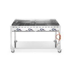 Plynový gril - Green Fire - 22 kW | Hendi 149614 z nehrdzavejúcej ocele so štyrmi horákmi pre optimálny výkon a rovnomerné rozloženie tepla.