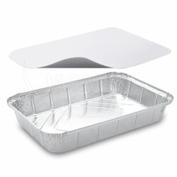 Tál (ALU) négyzet 315 x 215 x 43 mm 2000ml + fedél [10 készlet]