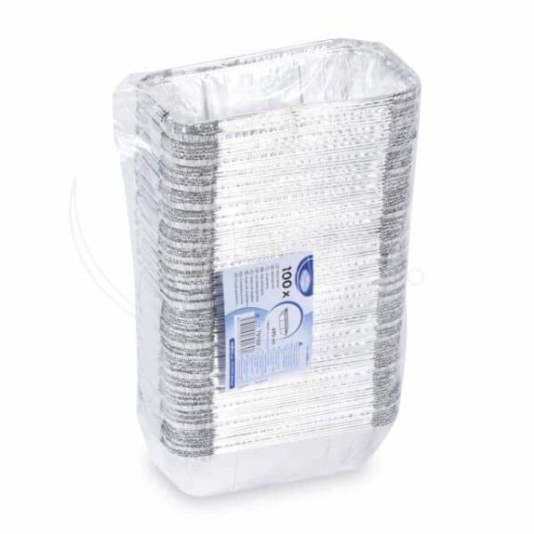 Tál (ALU) négyzet alakú 201 x 109 x 49 mm 690ml [100 db] - Image 2