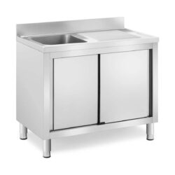 Kuchynská skrinka s drezom - 3 zásuvky - 400x400 mm | RC-IKS08 je určená na umývanie, oplachovanie a dezinfekciu kuchynského náčinia a pod.️