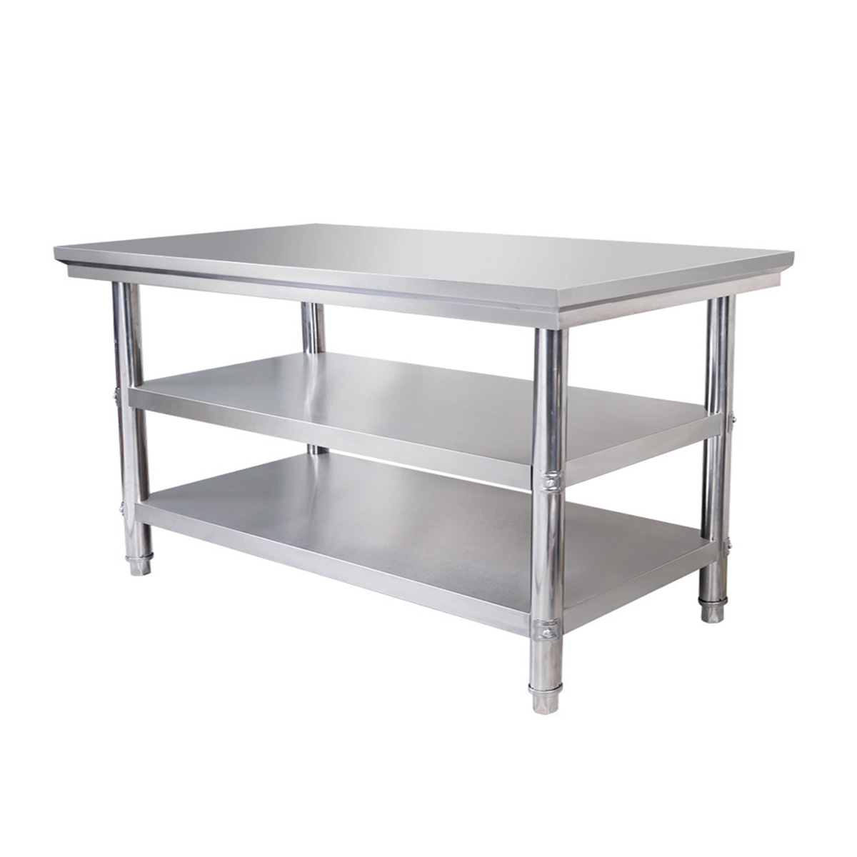 Nerezový stôl 150x60 cm ECO pomocný (150 kg nosnosť 30kg polica) | Gastrokitchen