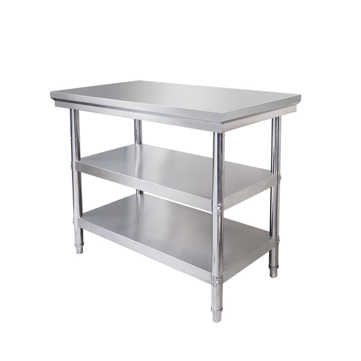 Nerezový stôl 80x60 cm ECO pomocný (150 kg nosnosť 30kg polica) | Gastrokitchen