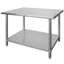 Centrálny pracovný stôl s poličkou - 1000x600 mm - Budget Line | Hendi 812440 je praktické a stabilné riešenie pre gastro prevádzky.️