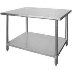 Centrálny pracovný stôl s poličkou - 1200x600 mm - Budget Line | Hendi 812457 je praktické a stabilné riešenie pre gastro prevádzky.️