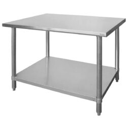 Centrálny pracovný stôl s poličkou - 1600x600 mm - Budget Line | Hendi 812471 je praktické a stabilné riešenie pre gastro prevádzky.