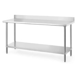 Pracovný stôl so zadným lemom - 1200x600 mm - Budget Line | Hendi 817575 je robustný stôl, ktorý predstavuje praktické riešenie pre gastro prevádzky.️