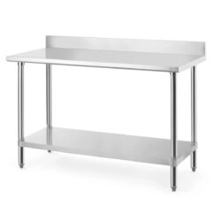 Pracovný stôl so zadným lemom - 1400x600 mm - Budget Line | Hendi 817582 je robustný stôl, ktorý predstavuje praktické riešenie pre gastro prevádzky.️