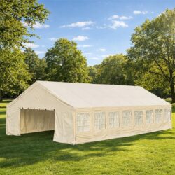 Veľký cateringový stan 6×12 m | Gastrokitchen má pozinkovanú lakovanú oceľovú konštrukciu a nepremokavú Oxford látku. Ideálny na párty, oslavy a eventy.